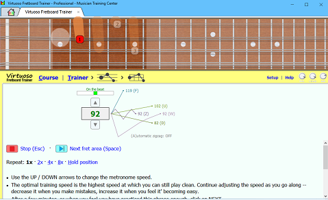 Virtuoso Fretboard Trainer screenshot