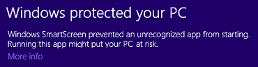 Windows warning 1